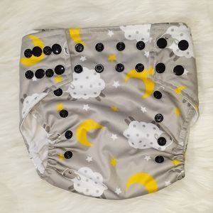 Lotus Bumz Cloth Reusable Diaper SHEEP MOON STAR
